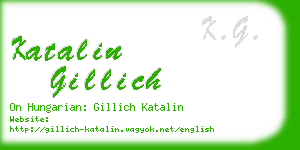 katalin gillich business card